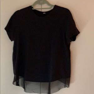 Lululemon TShirt with open back and mesh detail
